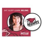 Custom 2-in-1 Circle Car Magnet w/Picture Frame