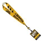 Custom 1 1/2" Dye-Sublimated Satin Ribbon Lanyard with 3" x 4" ID Badge