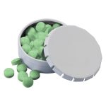 Custom 1 3/4" Small Round Push Tin with Mints - 1