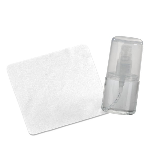 Custom 1 oz Glass/Lens Cleaner + 4" White Lens Cloth - 1