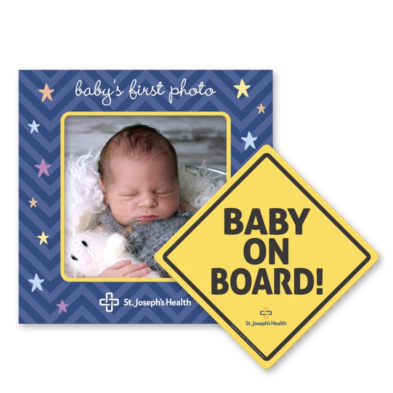 Custom 2-in-1 Square Car Magnet w/Picture Frame