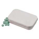 Custom 3 3/4" x 2 3/8" Large Rectangular Hinged Tin with Mints - 3