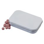 Custom 3 3/4" x 2 3/8" Large Rectangular Hinged Tin with Mints - 4