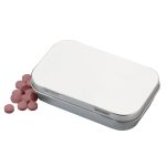Custom 3 3/4" x 2 3/8" Large Rectangular Hinged Tin with Mints - 6