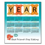 Custom 3.5" x 4" Small Magnetic Calendar 30 Mil