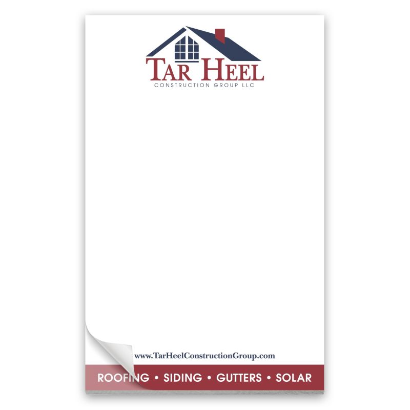 Custom 50 Page 3-1/2 x 5-1/2 Paper Note Pad