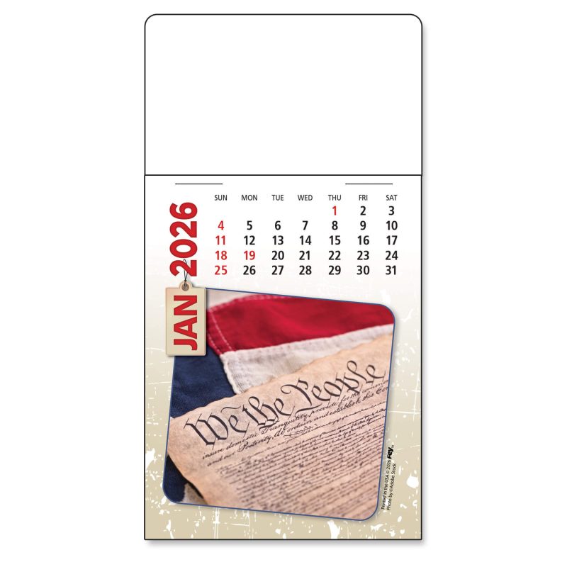 Custom Adhesive Peel-N-Stick® Calendar - Americana Pad - 1