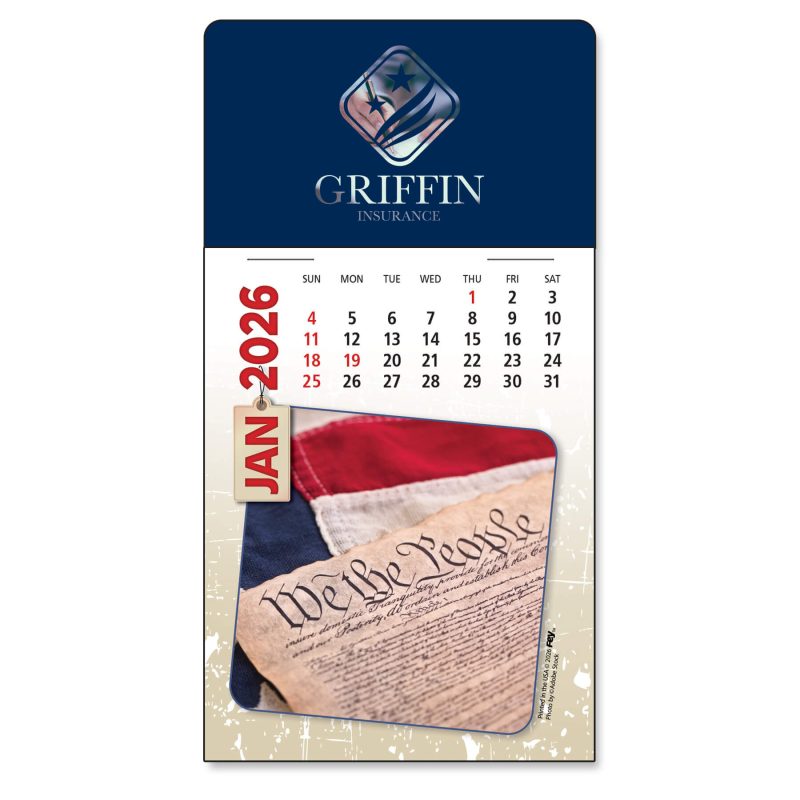Adhesive-Peel-N-Stick®-Calendar-Americana-Pad-1025AM Custom Adhesive Peel-N-Stick® Calendar - Americana Pad