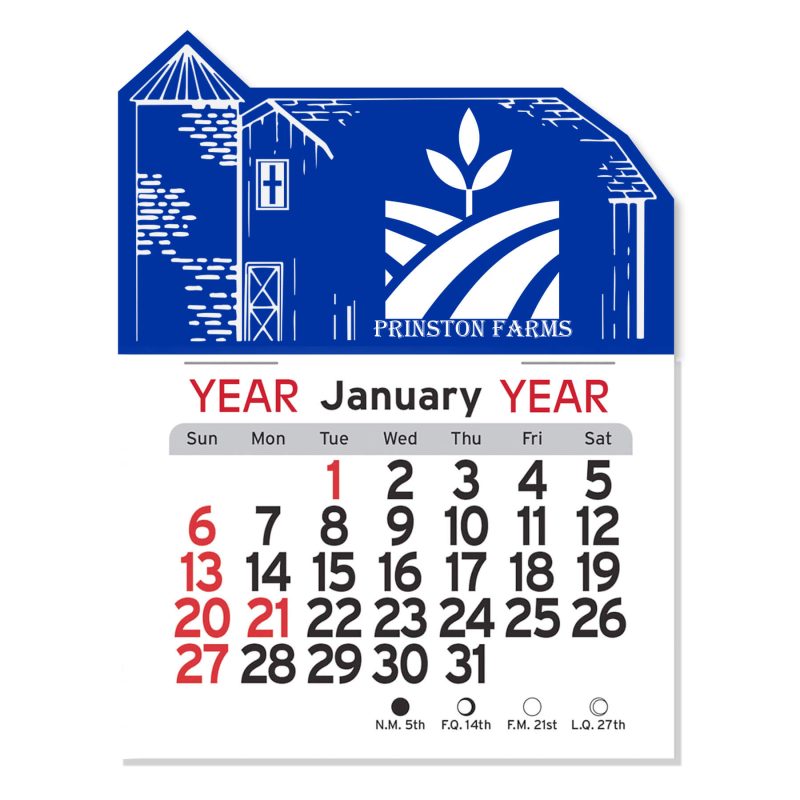 Custom Adhesive Peel-N-Stick® Calendar - Barn - 3