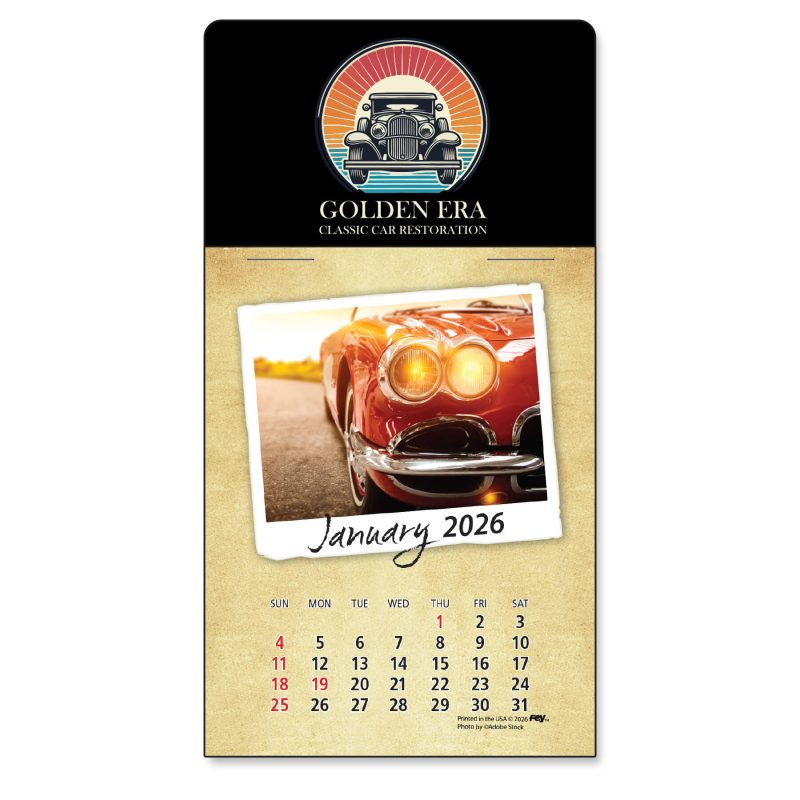 Adhesive-Peel-N-Stick®-Calendar-Classic-Cars-Pad-1025CC Custom Adhesive Peel-N-Stick® Calendar - Classic Cars Pad