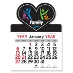 Custom Adhesive Peel-N-Stick® Calendar - Heart - 4