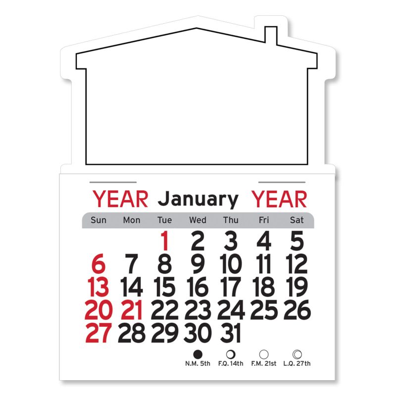 Custom Adhesive Peel-N-Stick® Calendar - House - 1