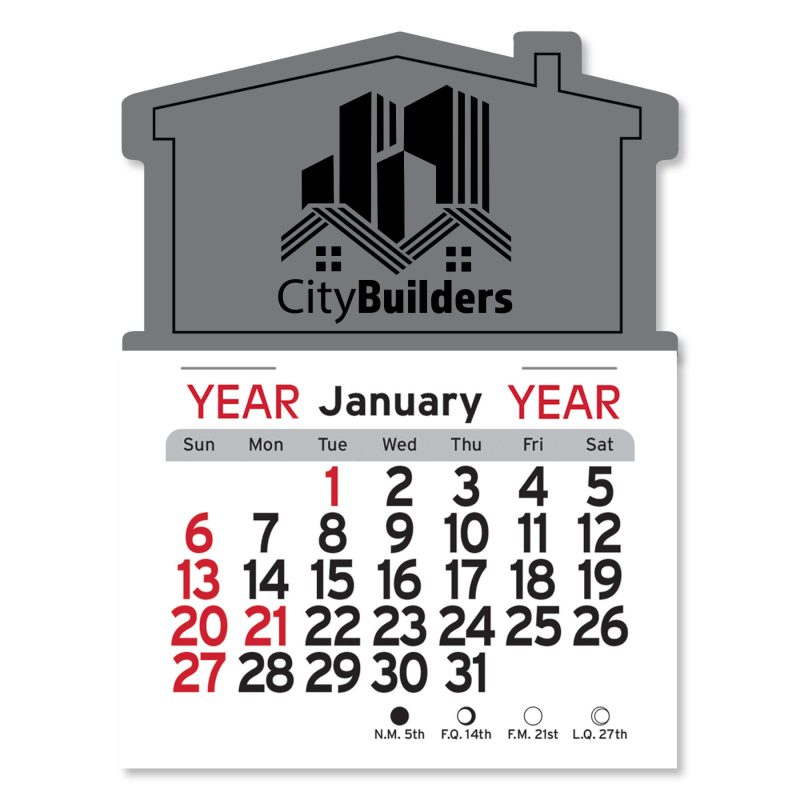 Custom Adhesive Peel-N-Stick® Calendar - House - 4