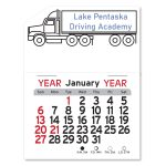 Custom Adhesive Peel-N-Stick® Calendar - Semi-Truck - 4