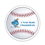Custom Baseball Shaped NoteKeeper™ Magnet 20 Mil
