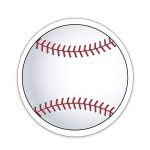 Custom Baseball Shaped NoteKeeper™ Magnet 20 Mil - 2