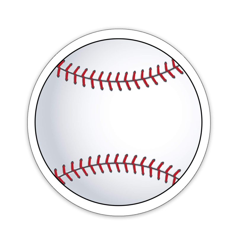 Custom Baseball Shaped NoteKeeper™ Magnet 20 Mil - 2
