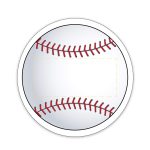 Custom Baseball Shaped NoteKeeper™ Magnet 35 Mil - 3