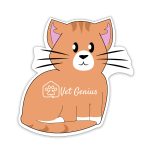 Custom Cat Shaped NoteKeeper™ Magnet 20 Mil