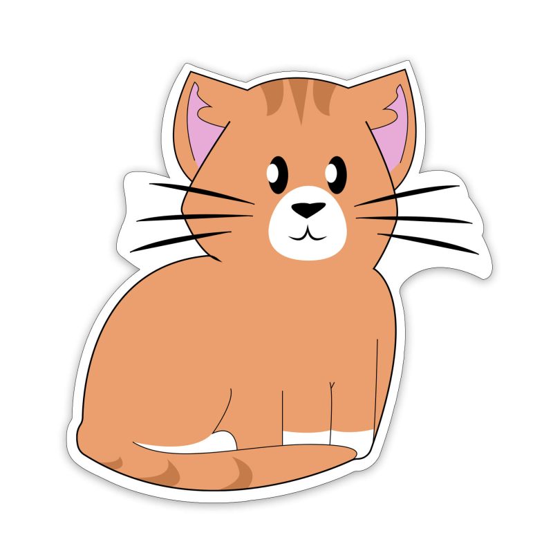Custom Cat Shaped NoteKeeper™ Magnet 35 Mil - 3