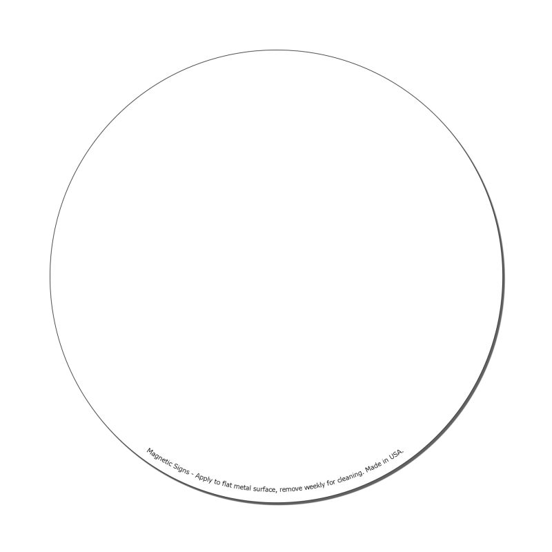 Custom Circle 5.75" Magnetic Sign - Full-Color - 1