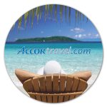 Custom Circle Removable Adhesive Mouse Pad / Counter Mat