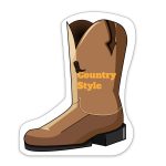 Custom Cowboy Boot Shaped NoteKeeper™ Magnet 35 Mil