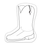 Custom Cowboy Boot Shaped NoteKeeper™ Magnet 35 Mil - 2