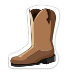 Custom Cowboy Boot Shaped NoteKeeper™ Magnet 35 Mil - 3