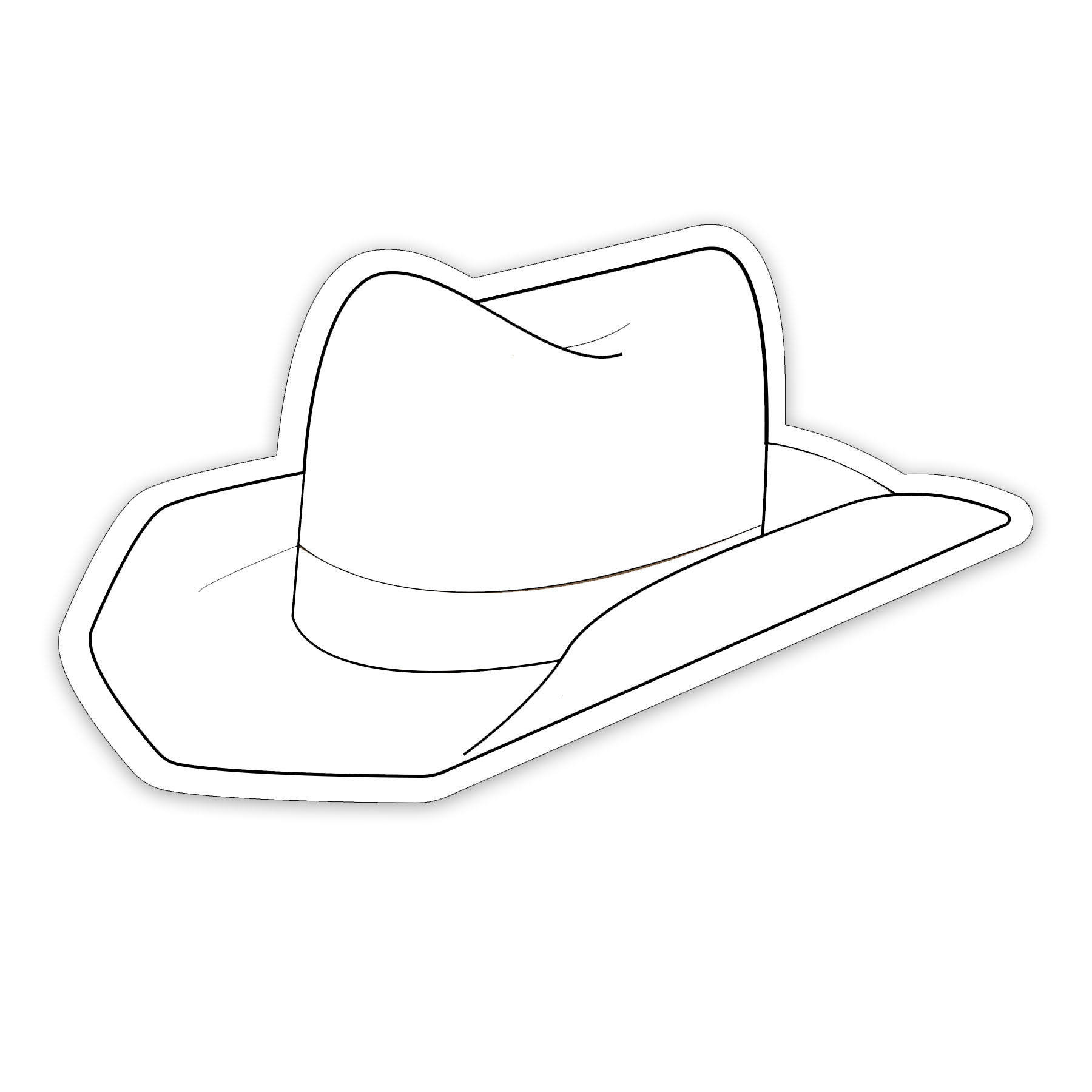 Ht Shape Cowboy Hat Shaped NoteKeeper™ Magnet 20 Mil – Swag Made in the USA