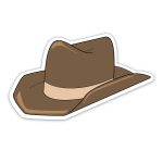Custom Cowboy Hat Shaped NoteKeeper™ Magnet 35 Mil - 3