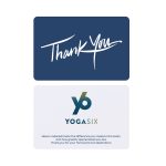 Custom Deep Blue Thank You Greeting Card - White - 2