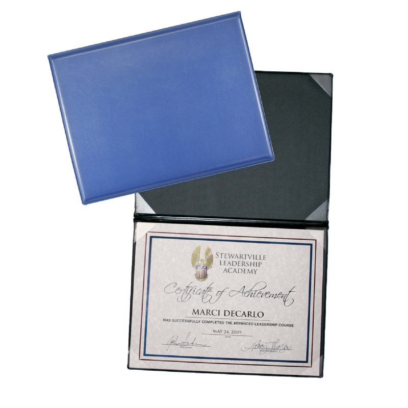 Custom Deluxe Certificate/Diploma Holder - 8 Corners - 3