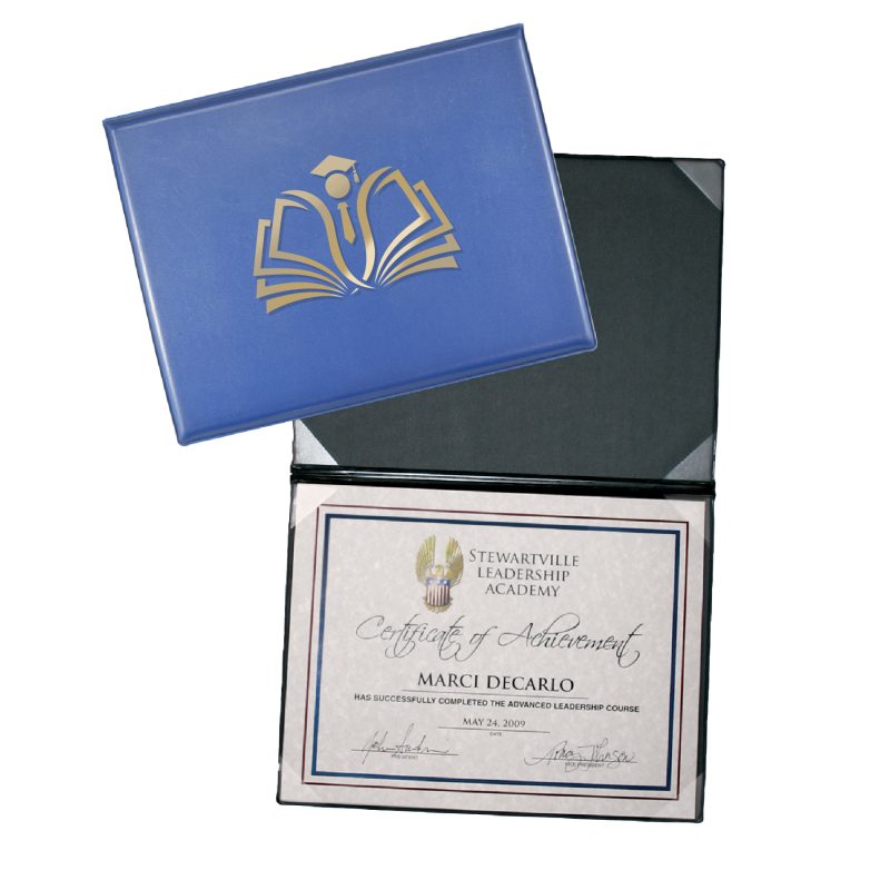 Custom Deluxe Certificate/Diploma Holder - 8 Corners - 7