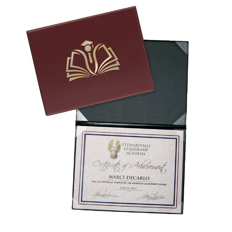 Custom Deluxe Certificate/Diploma Holder - 8 Corners - 8