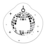 Custom Disco Ball Shaped NoteKeeper™ Magnet 35 Mil - 2