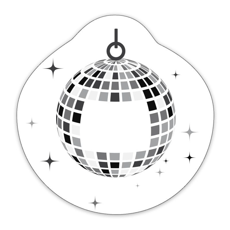 Custom Disco Ball Shaped NoteKeeper™ Magnet 35 Mil - 2