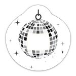 Custom Disco Ball Shaped NoteKeeper™ Magnet 35 Mil - 3