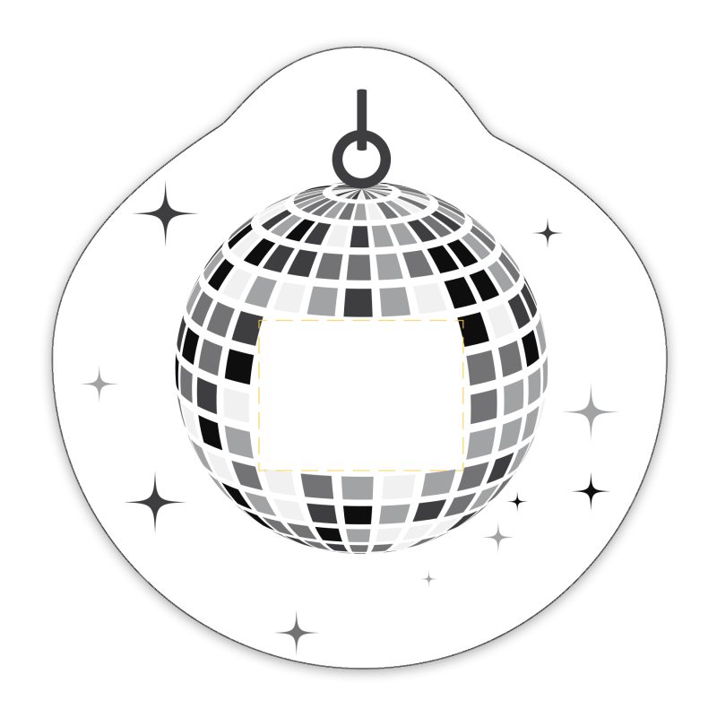 Custom Disco Ball Shaped NoteKeeper™ Magnet 35 Mil - 3