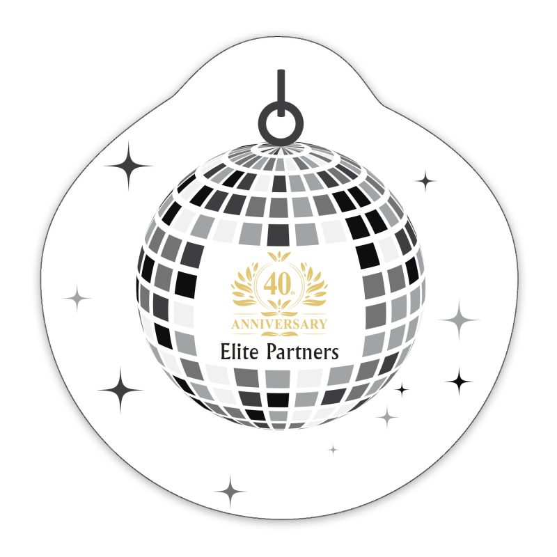 Custom Disco Ball Shaped NoteKeeper™ Magnet 35 Mil