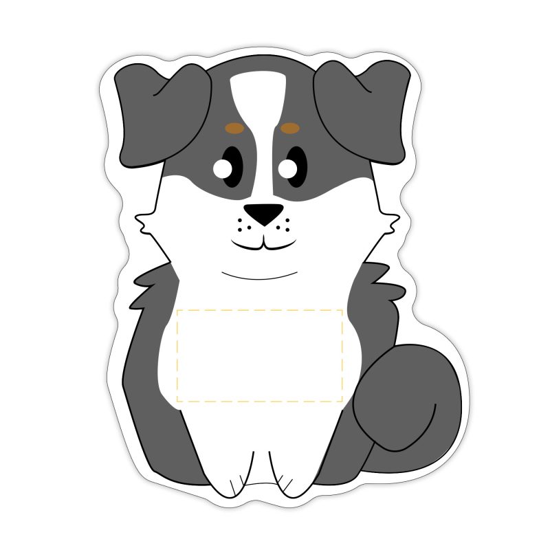 Custom Dog Shaped NoteKeeper™ Magnet 20 Mil - 4