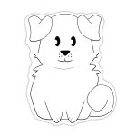 Custom Dog Shaped NoteKeeper™ Magnet 35 Mil - 2