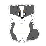 Custom Dog Shaped NoteKeeper™ Magnet 35 Mil - 4