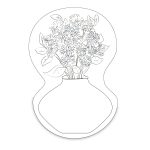 Custom Flowers with Vase Shaped NoteKeeper™ Magnet 20 Mil - 2
