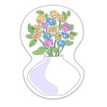 Custom Flowers with Vase Shaped NoteKeeper™ Magnet 20 Mil - 3
