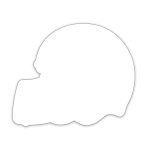 Custom Football Helmet Shaped NoteKeeper™ Magnet 20 Mil - 1