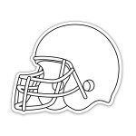 Custom Football Helmet Shaped NoteKeeper™ Magnet 20 Mil - 2