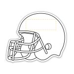 Custom Football Helmet Shaped NoteKeeper™ Magnet 20 Mil - 3