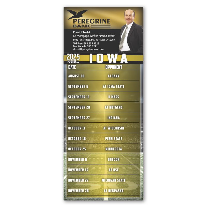 Custom Football Schedule Magnet - 4