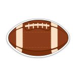 Custom Football Shaped NoteKeeper™ Magnet 35 Mil - 3